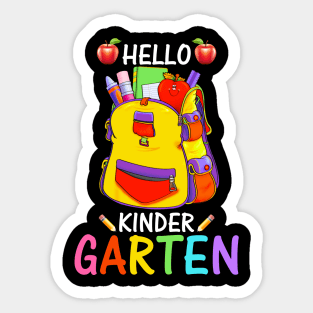 Hello Kindergarten Teacher Student Back To School Present Sticker